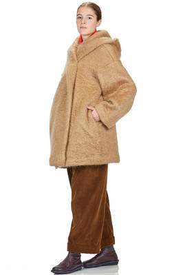 cappotto ampio, al ginocchio, in mouflon di mohair, lama e poliammide - DANIELA GREGIS 
