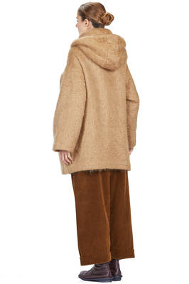 cappotto ampio, al ginocchio, in mouflon di mohair, lama e poliammide - DANIELA GREGIS 