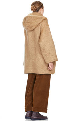 cappotto ampio, al ginocchio, in mouflon di mohair, lama e poliammide - DANIELA GREGIS 