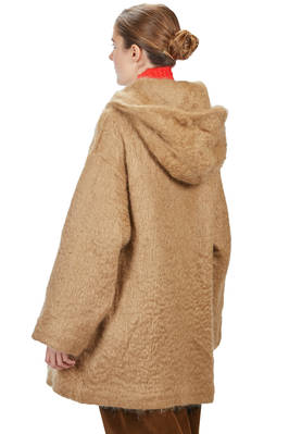 cappotto ampio, al ginocchio, in mouflon di mohair, lama e poliammide - DANIELA GREGIS 