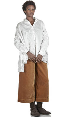 camicia lunga e ampia in moleskin di cotone lavato - DANIELA GREGIS 