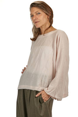 camicia al fianco, ampia, in garza di cachemire lavato - DANIELA GREGIS 