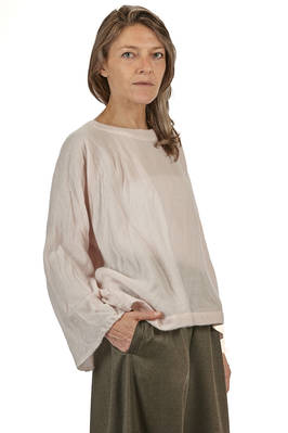 camicia al fianco, ampia, in garza di cachemire lavato - DANIELA GREGIS 