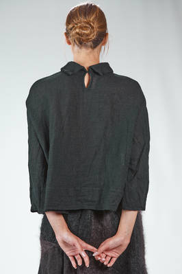 camicia ampia, al fianco, in garza di lana lavata - DANIELA GREGIS 