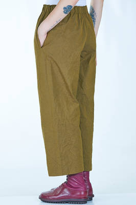 pantalone ampio in rasone spazzolato di cotone lavato - DANIELA GREGIS 