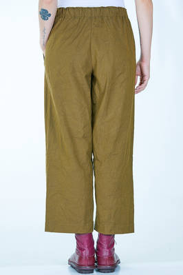 pantalone ampio in rasone spazzolato di cotone lavato - DANIELA GREGIS 