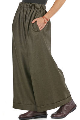 pantalone ampio in pied-de-poule di lana - DANIELA GREGIS 