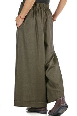 pantalone ampio in pied-de-poule di lana - DANIELA GREGIS 