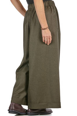 pantalone ampio in pied-de-poule di lana - DANIELA GREGIS 