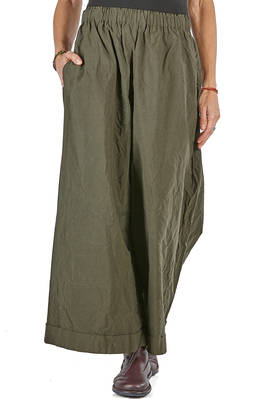 wide trousers in brushed washed cotton satin  - 195