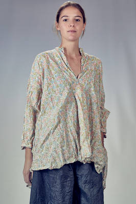 long and wide shirt in washed cotton liberty - DANIELA GREGIS 