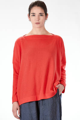 long and wide sweater in cashmere stockinette stitch  - 195