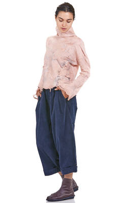 short and slim sweater in nuno-felt of silk chiffon, merino wool and mulberry silk - EMANUELA ROVIDA 