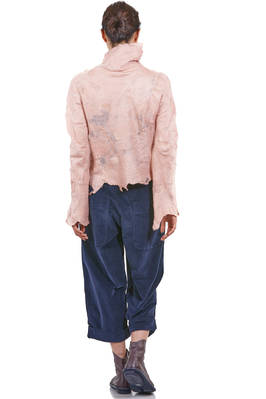 short and slim sweater in nuno-felt of silk chiffon, merino wool and mulberry silk - EMANUELA ROVIDA 