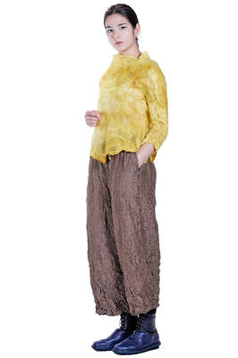 short and slim sweater in nuno felt of silk chiffon and merino wool - EMANUELA ROVIDA 