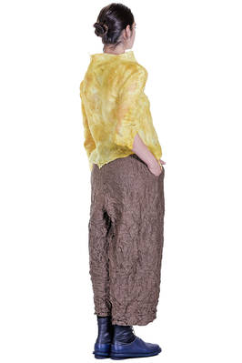 short and slim sweater in nuno felt of silk chiffon and merino wool - EMANUELA ROVIDA 