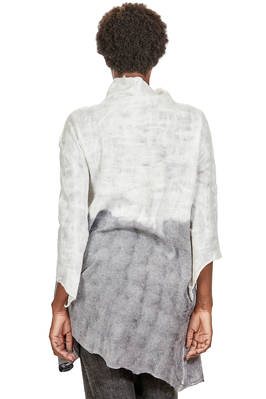 long sweater in nuno felt of silk chiffon and merino wool - EMANUELA ROVIDA 