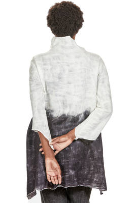 long sweater in nuno felt of silk chiffon and merino wool - EMANUELA ROVIDA 