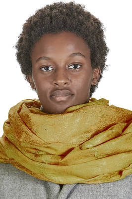 long and wide scarf in nuno-felt of margilan silk, merino wool and mulberry silk  - 377