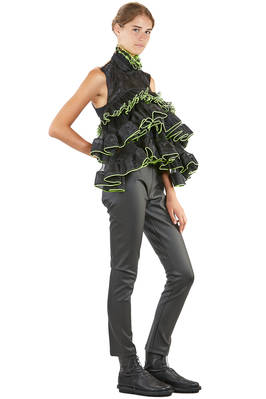 'sculpture' top / vest in polyester organza on polyester mesh - NOIR KEI NINOMIYA 