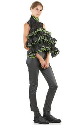 'sculpture' top / vest in polyester organza on polyester mesh - NOIR KEI NINOMIYA 