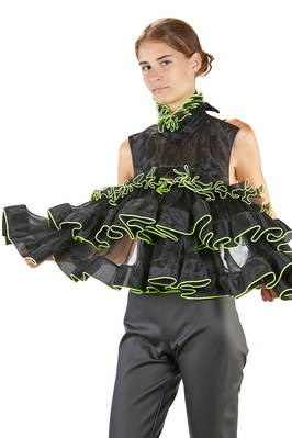 'sculpture' top / vest in polyester organza on polyester mesh - NOIR KEI NINOMIYA 