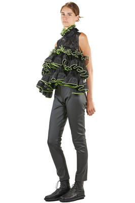 'sculpture' top / vest in polyester organza on polyester mesh - NOIR KEI NINOMIYA 