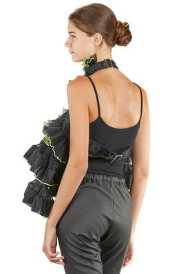 'sculpture' top / vest in polyester organza on polyester mesh - NOIR KEI NINOMIYA 