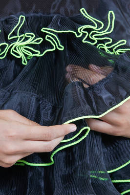 'sculpture' top / vest in polyester organza on polyester mesh - NOIR KEI NINOMIYA 