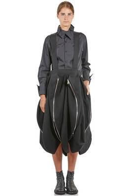 'sculpture' skirt in carded wool sallia, lined in cupro  - 381