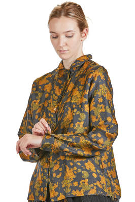 camicia classica a uomo in seta vintage con fantasia floreale - ARCHIVIO J. M. RIBOT 
