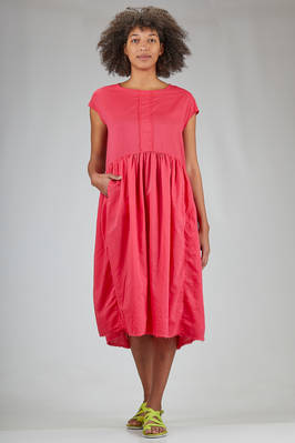 wide knee-length dress in cotton muslin  - 378