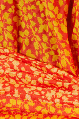 abito lungo e ampio in liberty di cotone londinese con micro-fantasia floreale bicolore - DANIELA GREGIS 