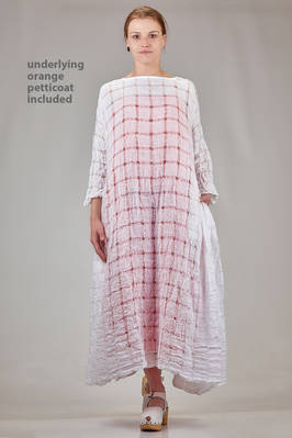 DANIELA GREGIS - Long Wide Two Piece Dress In Washed Linen Gauze