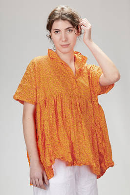 camicia lunga e ampia in liberty di cotone londinese con disegno originale 'Gregis' - DANIELA GREGIS 