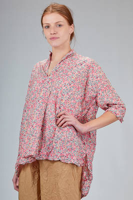 camicia lunga e ampia in liberty londinese di cotone lavato - DANIELA GREGIS 