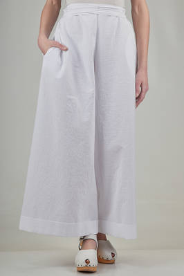 wide trousers in cotton seersucker  - 195