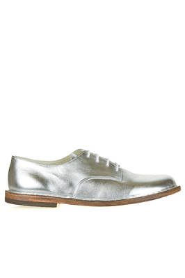 scarpa tipo ‘derby’ in pelle di vacchetta metallizzata - DANIELA GREGIS 