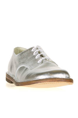 scarpa tipo ‘derby’ in pelle di vacchetta metallizzata - DANIELA GREGIS 