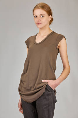 MARC LE BIHAN - Long Relaxed T-Shirt In Heavy Cotton Jersey :: Ivo