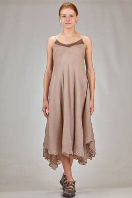 undergarment looking dress in doubled washed silk gauze and polyamide tulle  - 163