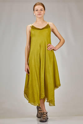 undergarment looking dress in doubled washed silk gauze and polyamide tulle  - 163