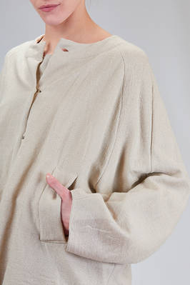 blouson ampio, al fianco, in maglia di lino, cachemire, cotone e seta - BOBOUTIC 