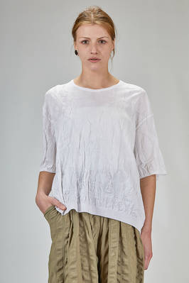 soft hip-legth t-shirt, silk and cotton knit  - 227