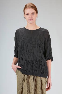 soft hip-length t-shirt, silk and cotton knit  - 227