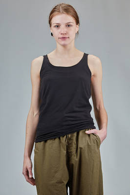 basic fitted tank-top in soft cotton and elastane jersey  - 370