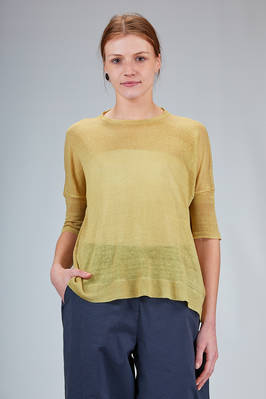 long straight sweater in linen and polyamide  - 360