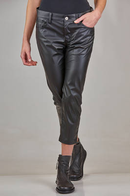 leather-like leggings in polyester and polyurethane  - 74