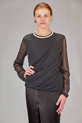 slim hip-length t-shirt in light cotton jersey  - 74
