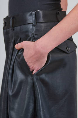 pantalone ampio, asciutto sul bacino in twill lucido di triacetato - COMME des GARÇONS - COMME des GARÇONS 